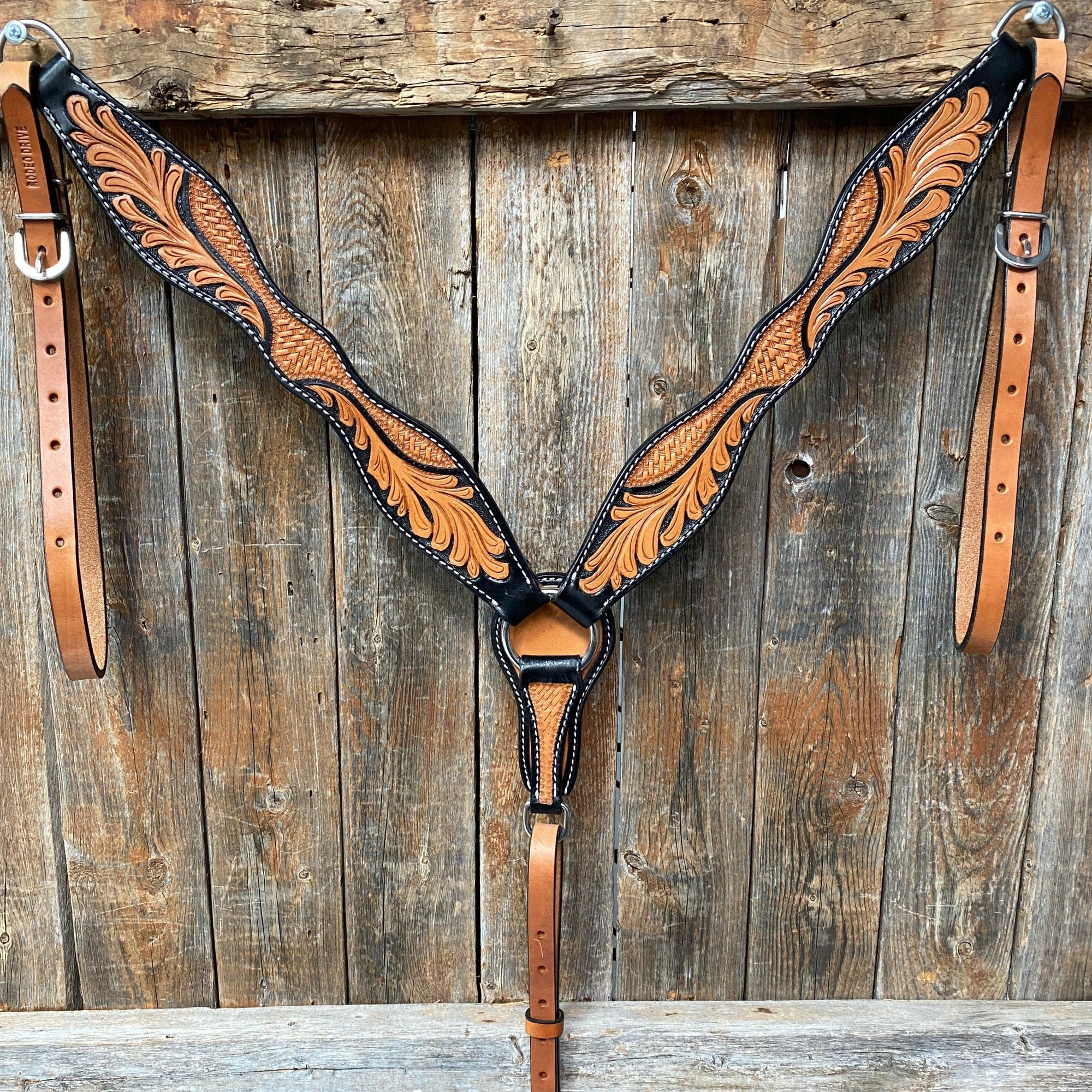 Basketweave - Leaf Scalloped Two Tone Breastcollar 