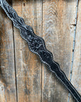Floral Scalloped Black Breastcollar