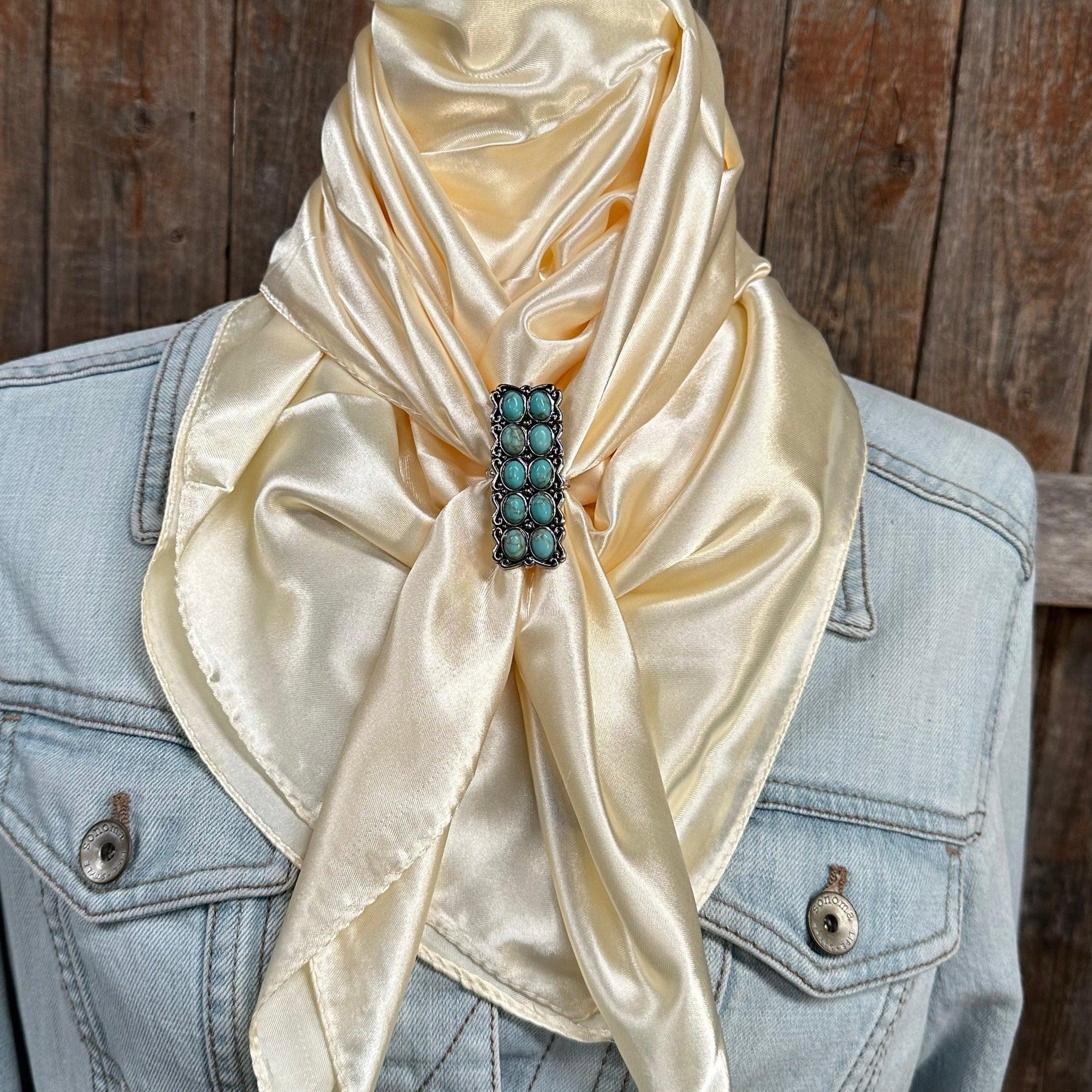 35X35" Solid Cream Wild Rag / Scarf - W216 Slide WRSC11I