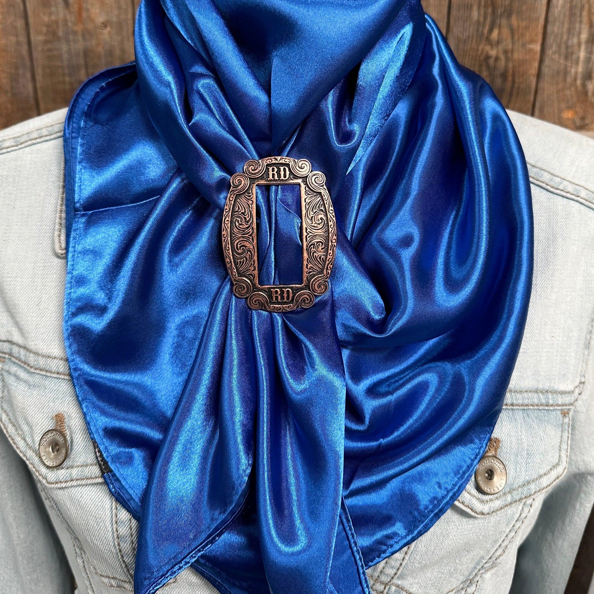 35X35" Solid Electric Blue Wild Rag / Scarf - W218B Slide WRSC17D