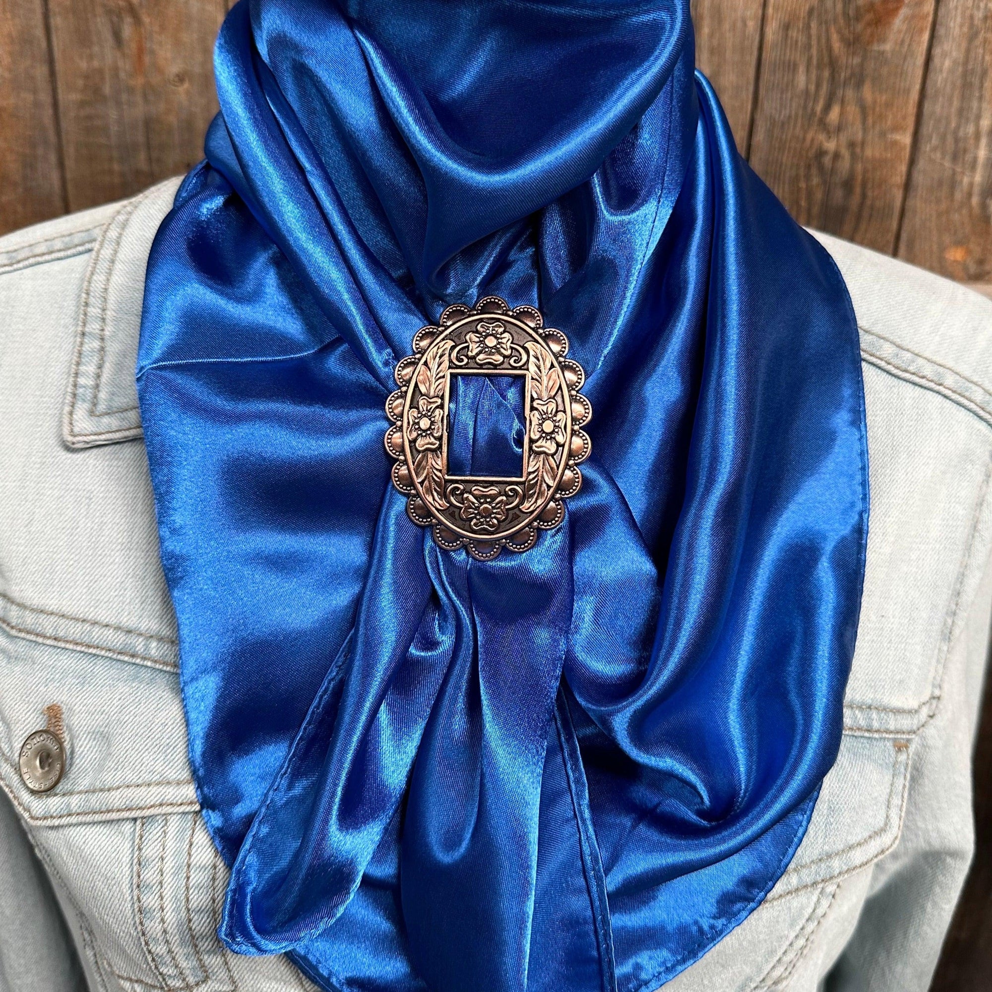 35X35" Solid Electric Blue Wild Rag / Scarf - W197B Slide WRSC17E