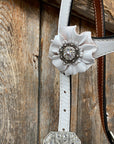 White Floral One Ear & Breastcollar Tack Set 
