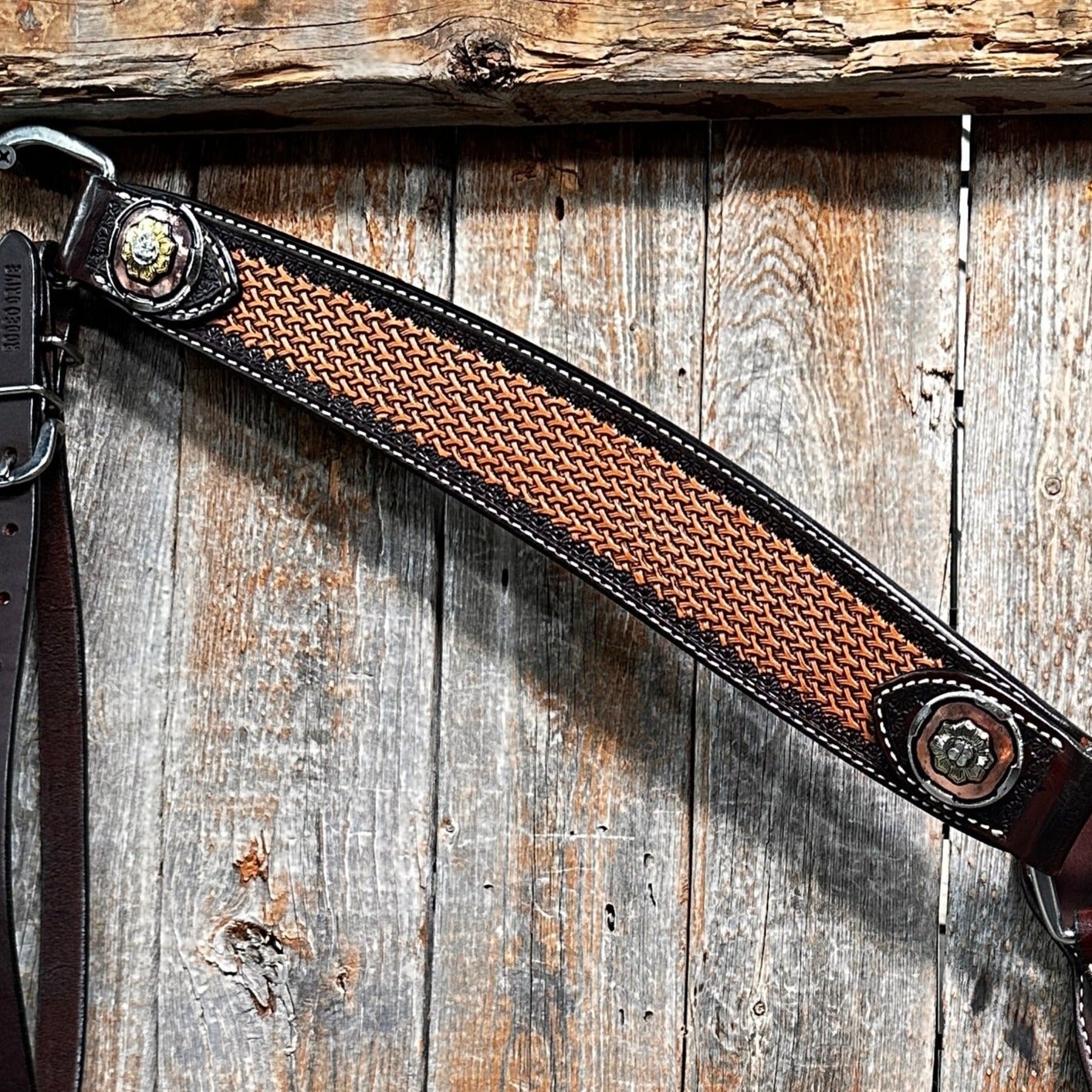 Foxtail and Copper Browband/One Ear Headstall &amp; Breastcollar Tack Set 