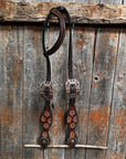 Flower Power and Chocolate Browband/One Ear Headstall & Breastcollar Tack Set 