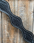 Basketweave Scalloped Black Breastcollar