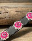 DC18- Neon Concho Dog Collar