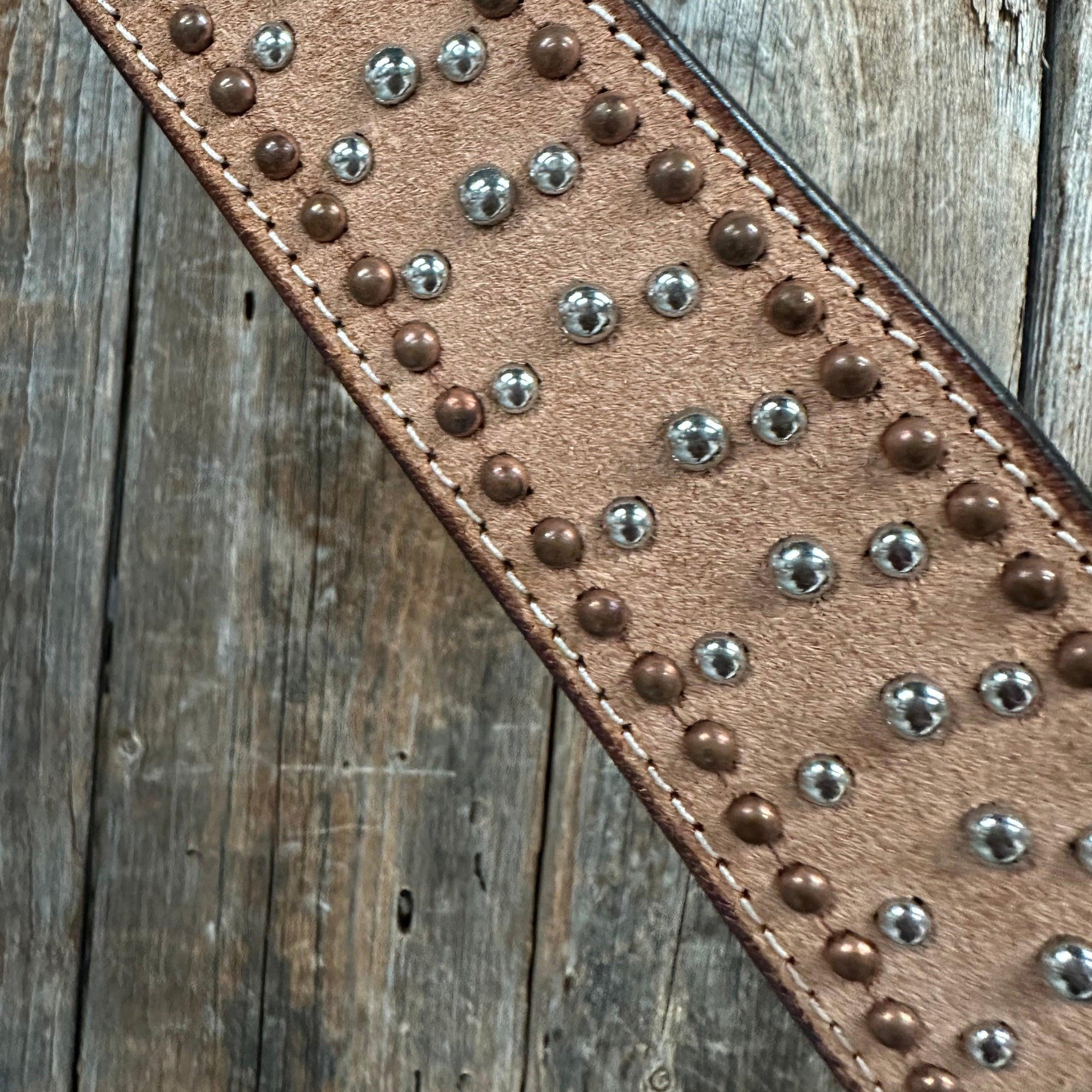 Copper and Silver Dot Rough-Out Breastcollar 