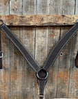 Dark Oil Basketweave Silver Dot Breastcollar