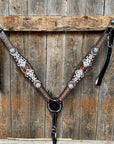 Cowhide Clear Browband/One Ear Tack Set 