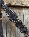 Dark Oil Honeycomb Tooled with Copper Dots Breastcollar