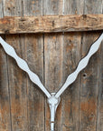 White Leather Scalloped Breastcollar