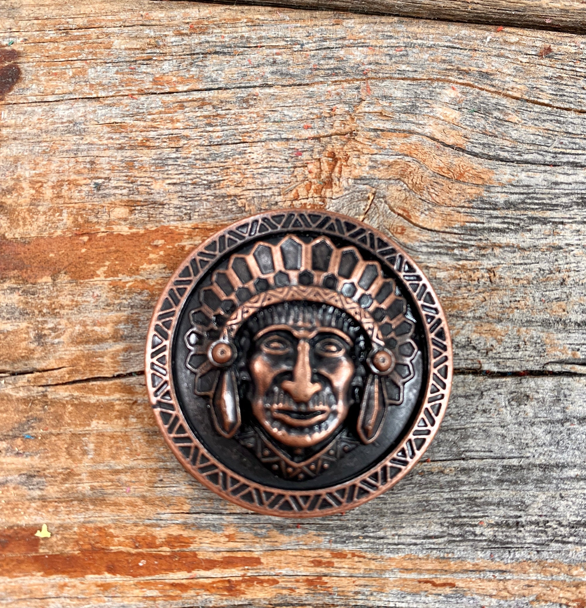 Copper Native American Concho 1.5" W167L