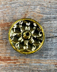 Black & Gold Sunflower Concho 1.5" W125L