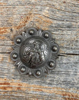 Antique Silver Barrel Racer Concho 1.5" W177L