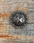 Antique Silver Star Concho 1.25" W174L