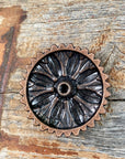 Copper Daisy Turquoise Concho 1.5"  W132L