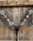 Cowhide Champagne and Silver One Ear/ Breastcollar Tack Set 