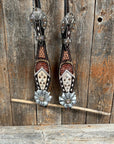 Cowhide Champagne and Silver One Ear/ Breastcollar Tack Set 