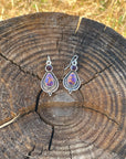 Purple Dangling Silver Fashion Earrings WA168