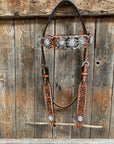 Silver Dot and Buckstitch Fancy AB Browband Tack Set 