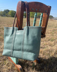Teal Western Purse/Handbag with Small Clutch 