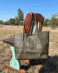 Green Western Purse/Handbag with Small Clutch 