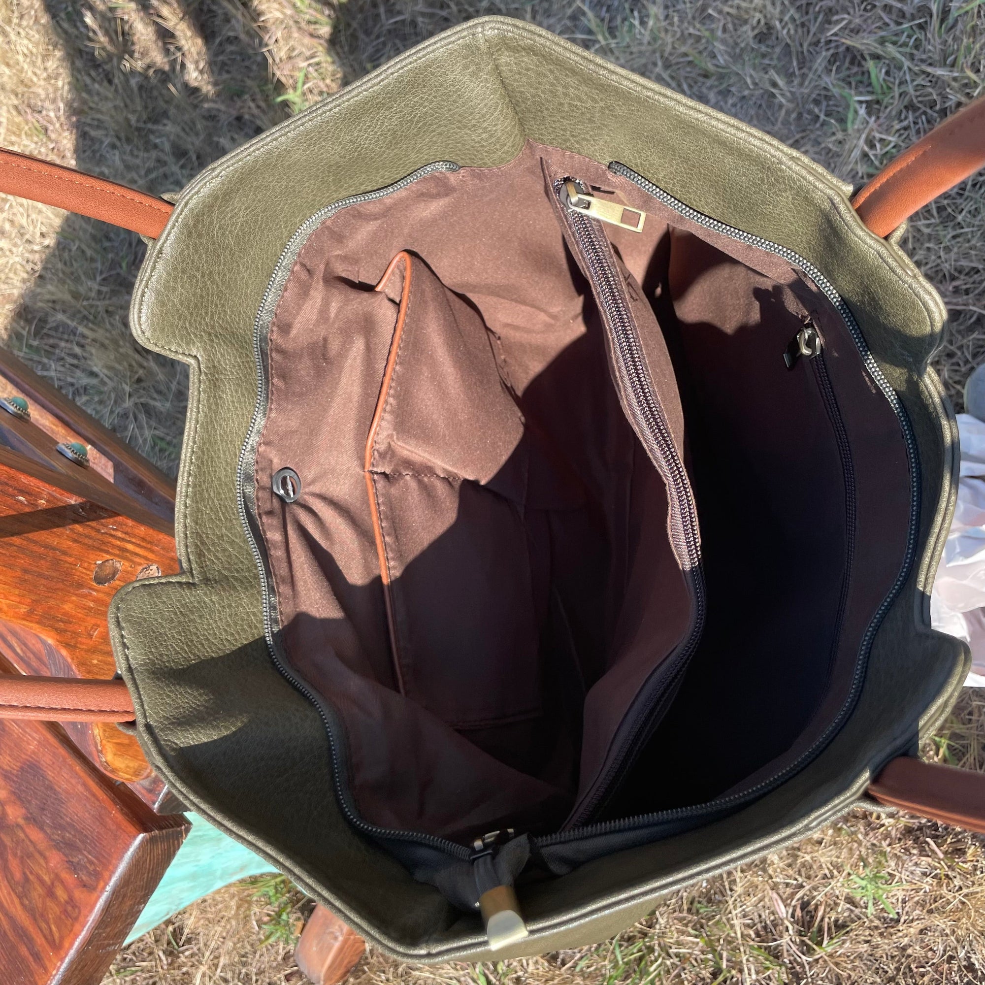 Green Western Purse/Handbag with Small Clutch 