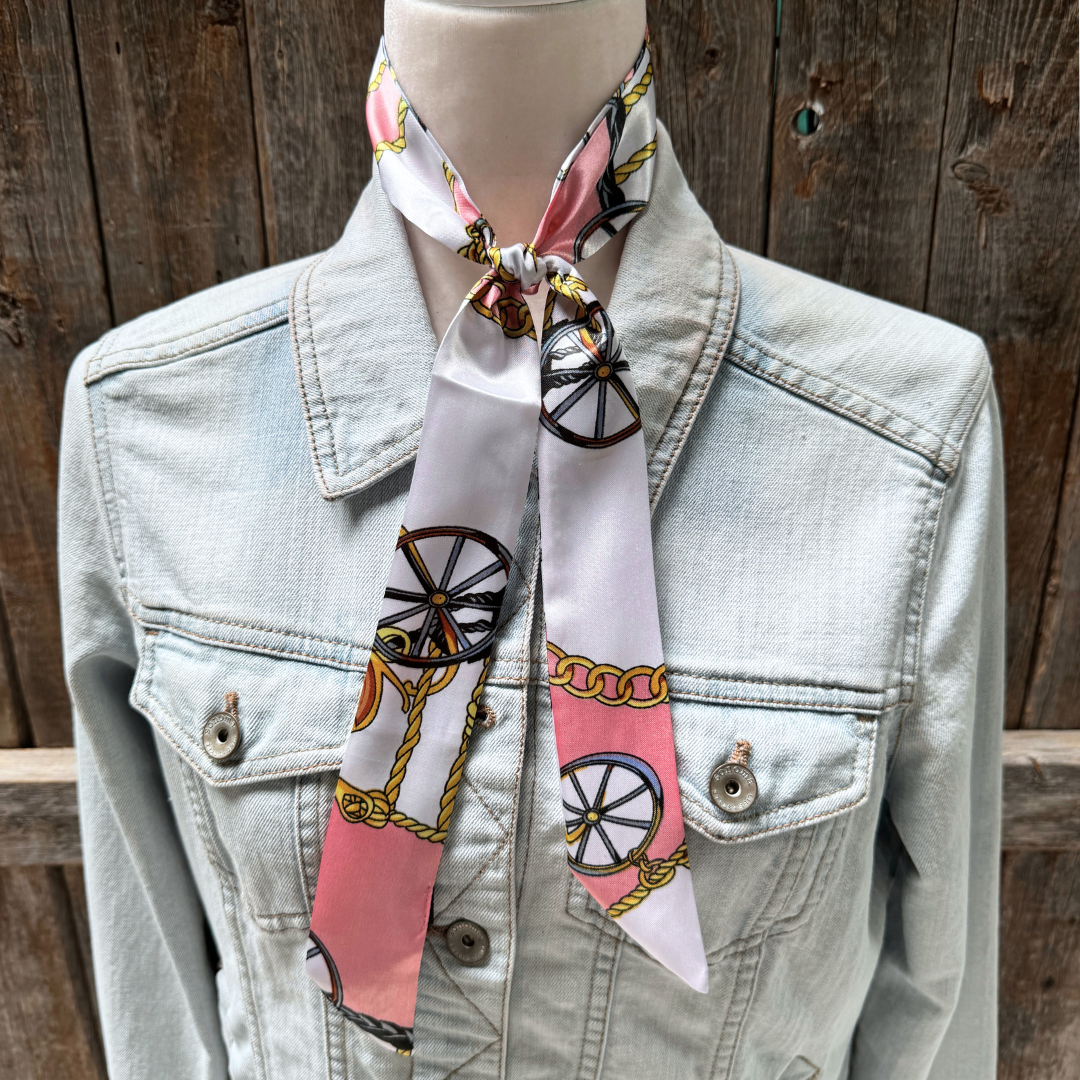Pink Western Skinny Mini Wild Rag Scarf / Cowgirl Necktie 