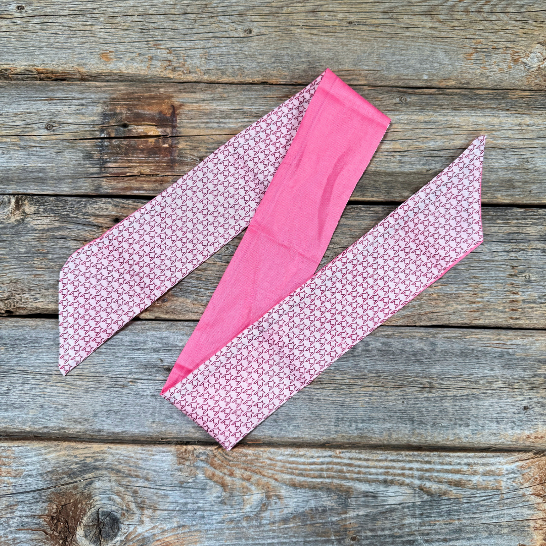 Pink Western Skinny Mini Wild Rag Scarf / Cowgirl Necktie 