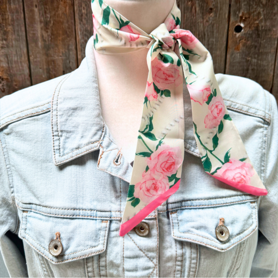 Pink Western Skinny Mini Wild Rag Scarf / Cowgirl Necktie  