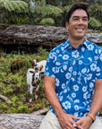 Print Navy Blue Pareo With EnvironmentallyResponsible Recycled Poly Fabric UPF50