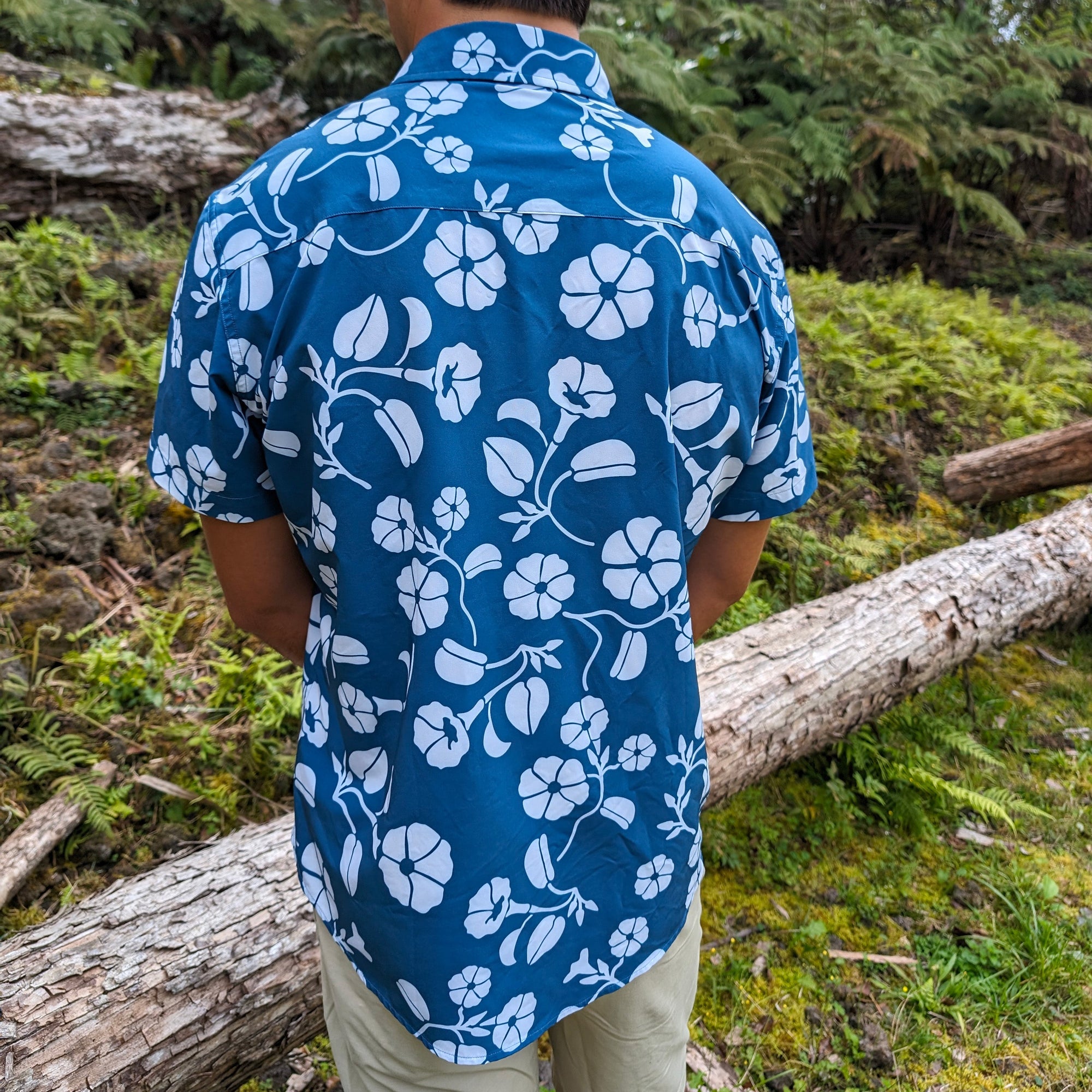 Print Navy Blue Pareo With EnvironmentallyResponsible Recycled Poly Fabric UPF50