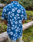 Print Navy Blue Pareo With EnvironmentallyResponsible Recycled Poly Fabric UPF50
