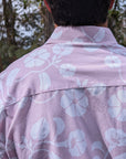 Tropical Pattern Short Sleeve Shirt Pink With Breathable Quick Dry Travel Fabric