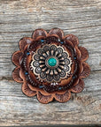 Copper Turquoise Western Concho W103