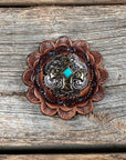 Antique Silver & Gold Western Concho W189