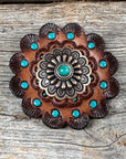 Copper Turquoise Western Concho W103