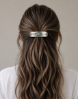 Silver Tone Fashion Turquoise Western Hair Barrette