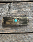 Gold Tone Fashion Turquoise Western Hair Barrette