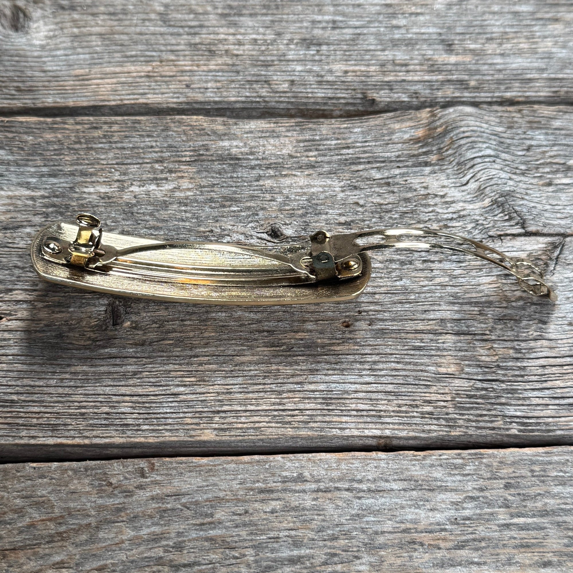 Gold Tone Fashion Turquoise Western Hair Barrette