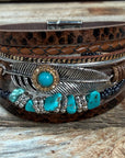Brown Boho Multi Strand Wrap Bracelet