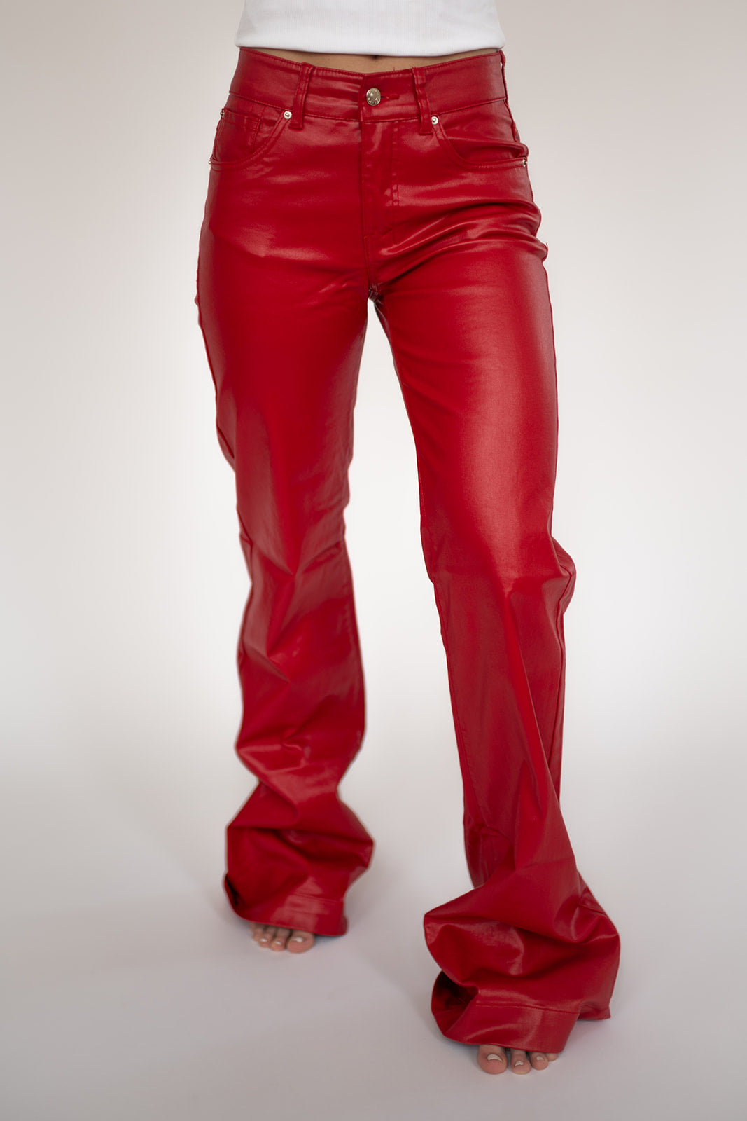 SIGNATURE TROUSERS - RED METALLIC