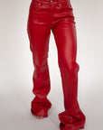 SIGNATURE TROUSERS - RED METALLIC