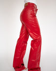 SIGNATURE TROUSERS - RED METALLIC