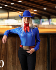 ROYAL SPARKLE PERFORMANCE RODEO SHIRT