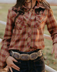 Pretty Plaid Cowboy Button Up