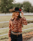 Pretty Plaid Cowboy Button Up