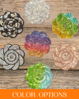 Flower Rhinestone Rosette