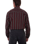 Stripe Button Front With Band Collar (Plus)
