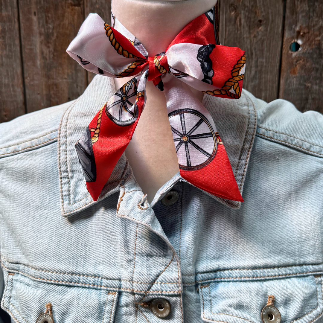 Red Western Skinny Mini Wild Rag Scarf / Cowgirl Necktie 